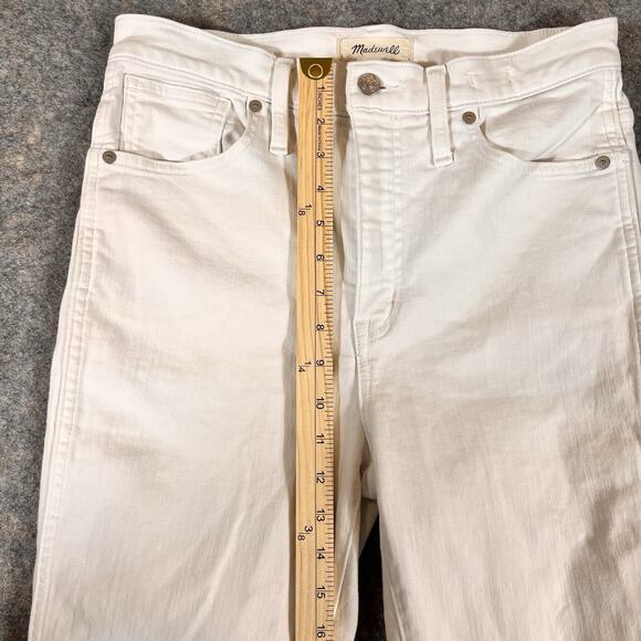 Madewell Women’s 10" High Rise Skinny Jeans 30T White Stretch Denim - Picture 3 of 12